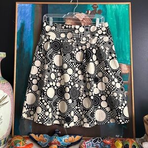 Jacob Black and Cream Circle Skater Skirt